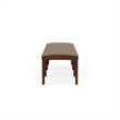 Lesro Industries Wood Waiting Reception 3 Seat Bench Wood Frame in Brown