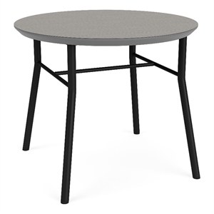 Lesro 20x20&quot Vancouver Round Reception End Table  in Dark Gray