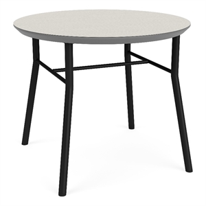 Lesro 20x20&quot Vancouver Round Reception End Table  in Light Gray
