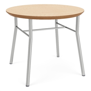 Lesro 20x20&quot Vancouver Round Reception End Table  in Light Brown