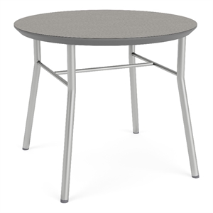 Lesro 20x20&quot Vancouver Round Reception End Table  in Dark Gray