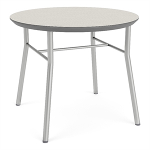 Lesro 20x20&quot Vancouver Round Reception End Table  in Light Gray