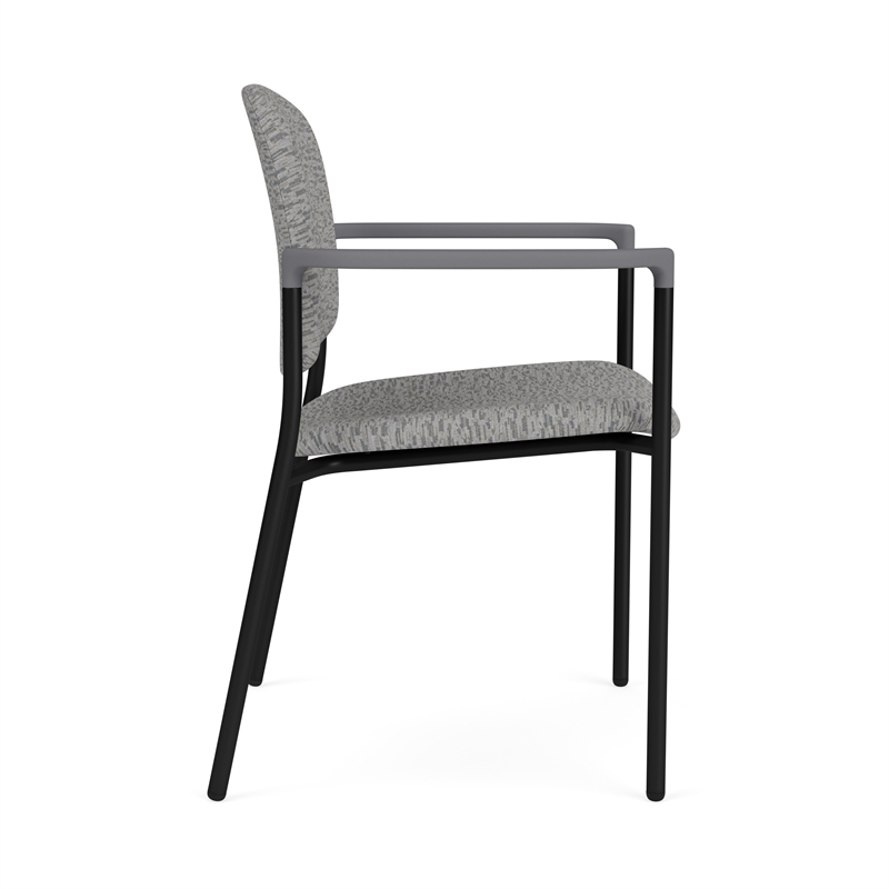 Lesro Vancouver Upholstered Reception Chair in Gray (Set of 2)