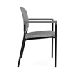 Lesro Vancouver Upholstered Reception Chair in Gray (Set of 2)