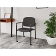 Lesro Vancouver Upholstered Reception Chair with Caster in Gray (Set of 2)