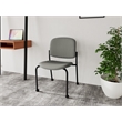 Lesro Vancouver Armless Reception Chair with Casters in Gray (Set of 2)