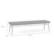 Lesro Vancouver Upholstered Reception 3 Seat Bench in Brown