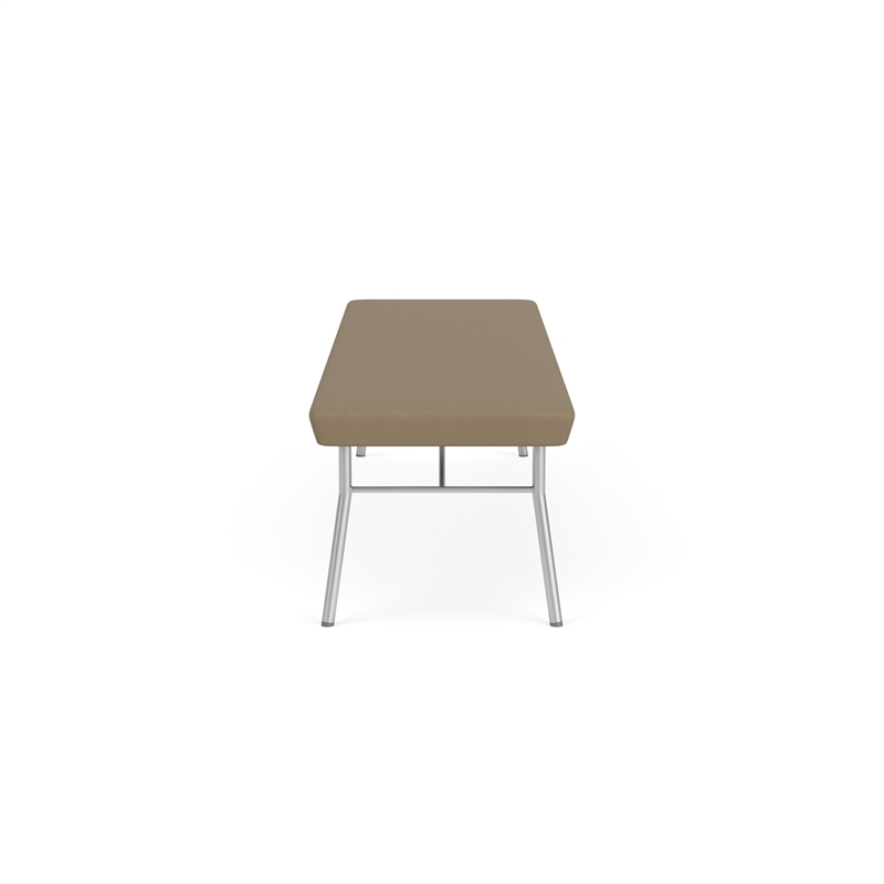 Lesro Vancouver Upholstered Reception 3 Seat Bench in Brown