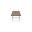 Lesro Vancouver Upholstered Reception 3 Seat Bench in Brown