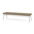Lesro Vancouver Upholstered Reception 3 Seat Bench in Brown