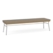 Lesro Vancouver Upholstered Reception 3 Seat Bench in Brown