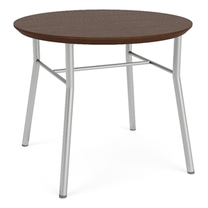 Lesro 20x20&quot Vancouver Round Reception End Table  in Dark Brown