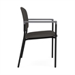 Lesro Vancouver Upholstered Reception Chair in Dark Gray (Set of 2)