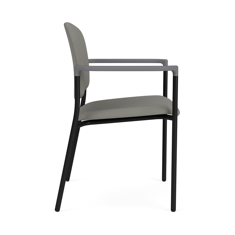 Lesro Vancouver Upholstered Reception Chair in Gray (Set of 2)