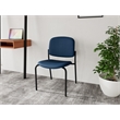 Lesro Vancouver Armless Upholstered Reception Chair in Blue (Set of 2)