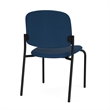Lesro Vancouver Armless Upholstered Reception Chair in Blue (Set of 2)