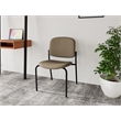 Lesro Vancouver Armless Upholstered Reception Chair in Brown (Set of 2)
