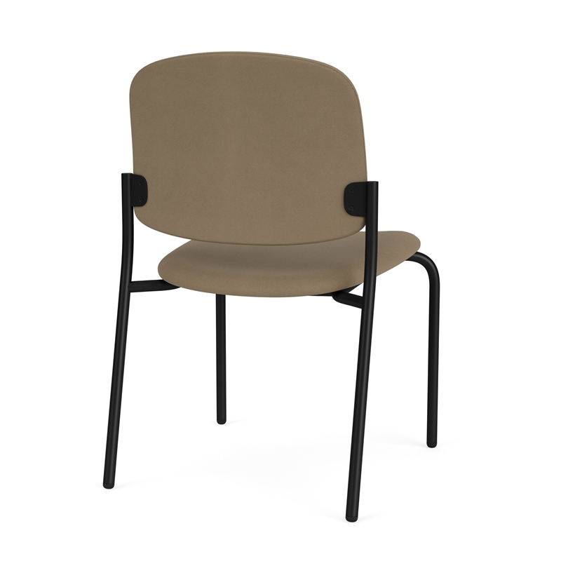 Lesro Vancouver Armless Upholstered Reception Chair in Brown (Set of 2)