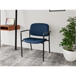 Lesro Vancouver Wide Upholstered Reception Guest Chair in Blue (Set of 2)