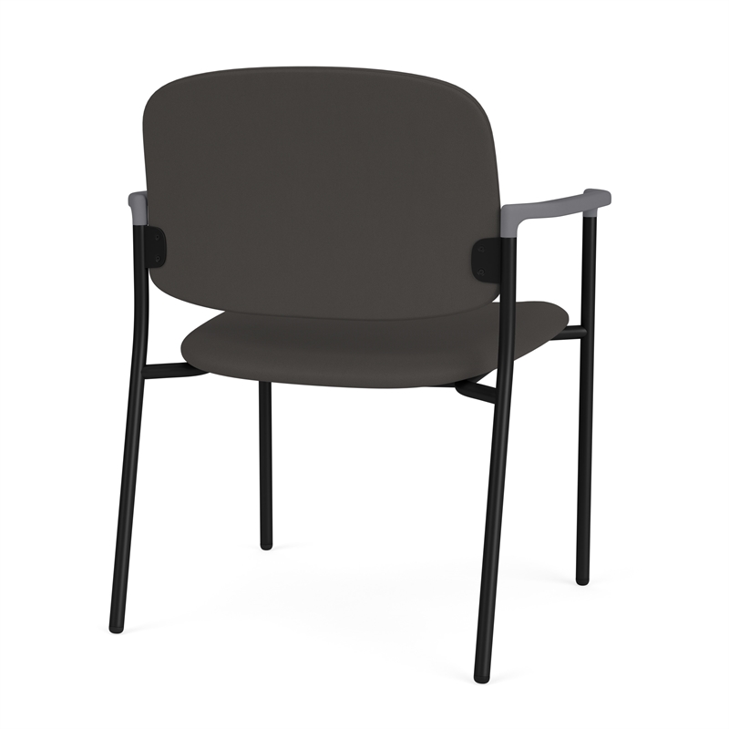 Lesro Vancouver Wide Upholstered Reception Guest Chair in Gray (Set of 2)