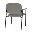 Lesro Vancouver Wide Upholstered Reception Guest Chair in Gray (Set of 2)