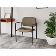 Lesro Vancouver Wide Upholstered Reception Guest Chair in Brown (Set of 2)