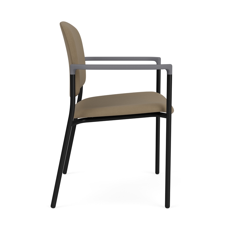 Lesro Vancouver Wide Upholstered Reception Guest Chair in Brown (Set of 2)