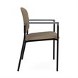 Lesro Vancouver Wide Upholstered Reception Guest Chair in Brown (Set of 2)