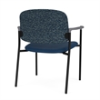Lesro Vancouver Wide Upholstered Reception Guest Chair in Blue (Set of 2)