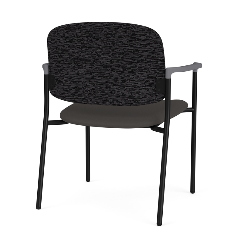 Lesro Vancouver Wide Upholstered Reception Guest Chair in Gray (Set of 2)