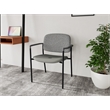 Lesro Vancouver Wide Upholstered Reception Guest Chair in Gray (Set of 2)