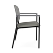 Lesro Vancouver Wide Upholstered Reception Guest Chair in Gray (Set of 2)
