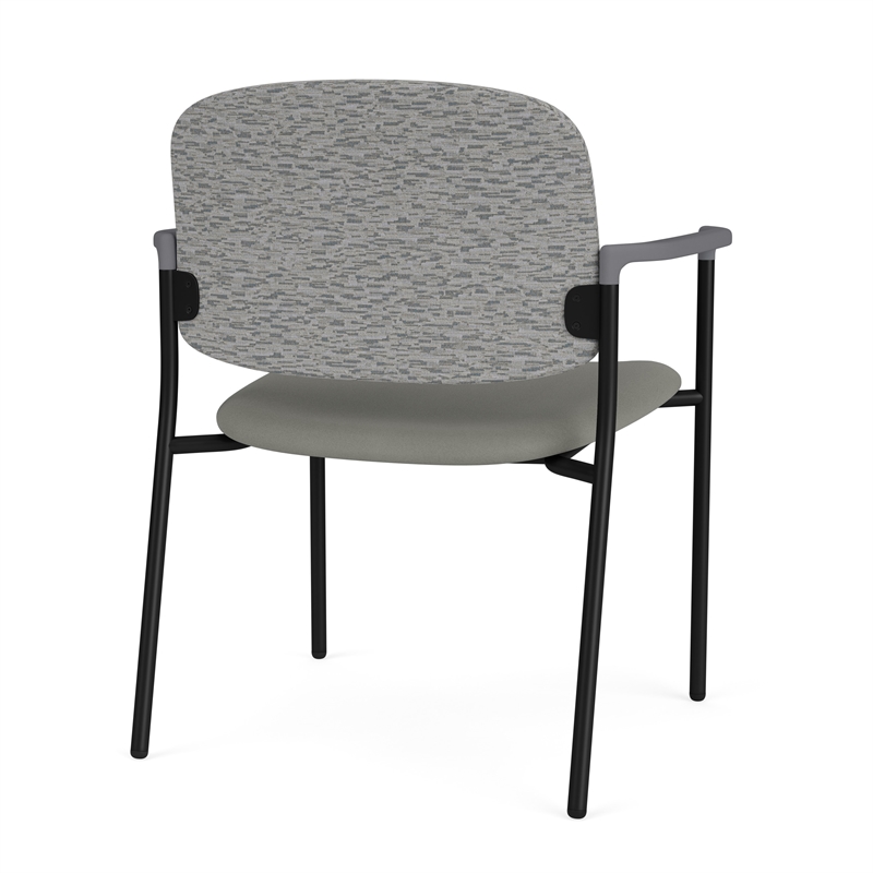 Lesro Vancouver Wide Upholstered Reception Guest Chair in Gray (Set of 2)