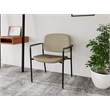 Lesro Vancouver Wide Upholstered Reception Guest Chair in Brown (Set of 2)