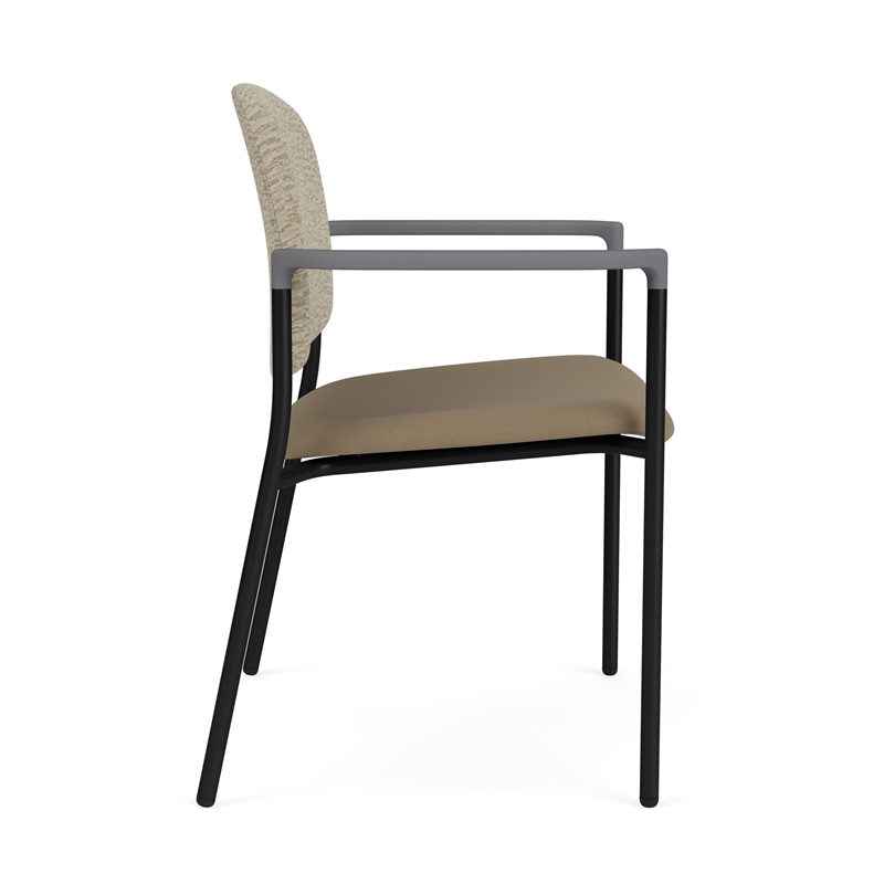 Lesro Vancouver Wide Upholstered Reception Guest Chair in Brown (Set of 2)