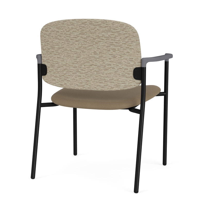 Lesro Vancouver Wide Upholstered Reception Guest Chair in Brown (Set of 2)