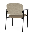 Lesro Vancouver Wide Upholstered Reception Guest Chair in Brown (Set of 2)