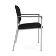 Lesro Vancouver Wide Upholstered Reception Guest Chair in Black (Set of 2)