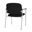 Lesro Vancouver Wide Upholstered Reception Guest Chair in Black (Set of 2)