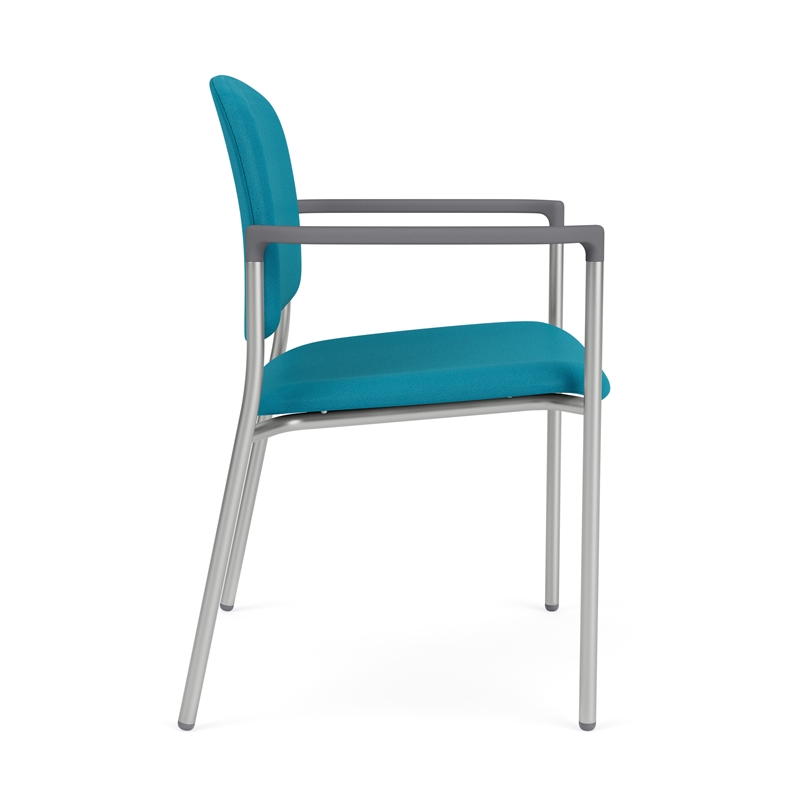 Lesro Vancouver Wide Upholstered Reception Guest Chair in Teal (Set of 2)