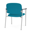 Lesro Vancouver Wide Upholstered Reception Guest Chair in Teal (Set of 2)