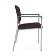 Lesro Vancouver Wide Upholstered Reception Guest Chair in Brown (Set of 2)