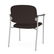 Lesro Vancouver Wide Upholstered Reception Guest Chair in Brown (Set of 2)