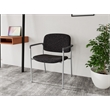Lesro Vancouver Wide Upholstered Reception Guest Chair in Black (Set of 2)