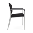 Lesro Vancouver Wide Upholstered Reception Guest Chair in Black (Set of 2)