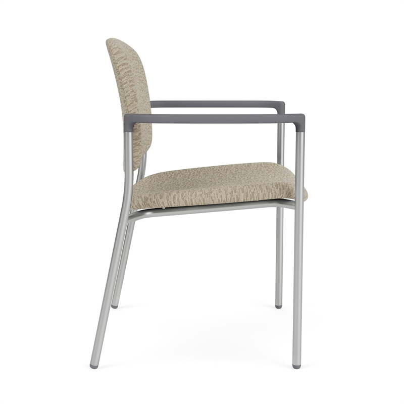 Lesro Vancouver Wide Upholstered Reception Guest Chair in Beige (Set of 2)