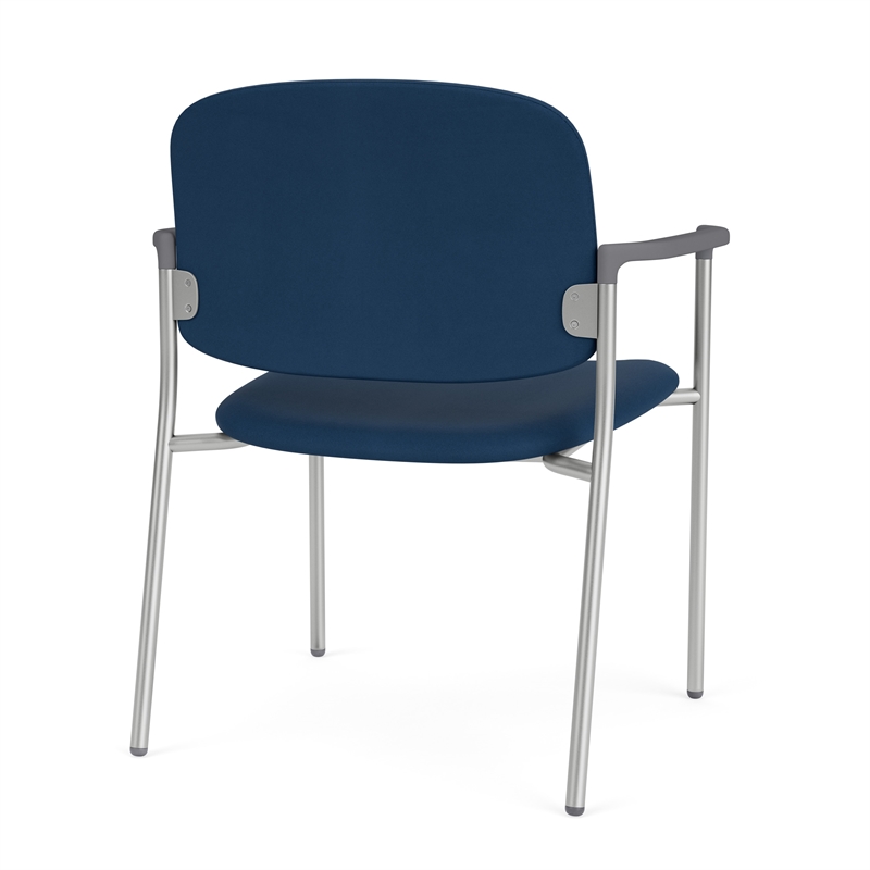 Lesro Vancouver Wide Upholstered Reception Guest Chair in Blue (Set of 2)