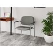 Lesro Vancouver Wide Upholstered Reception Guest Chair in Gray (Set of 2)