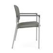Lesro Vancouver Wide Upholstered Reception Guest Chair in Gray (Set of 2)