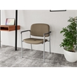 Lesro Vancouver Wide Upholstered Reception Guest Chair in Brown (Set of 2)